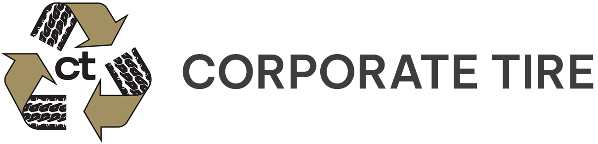Corporate Tire logo with recycling arrows.